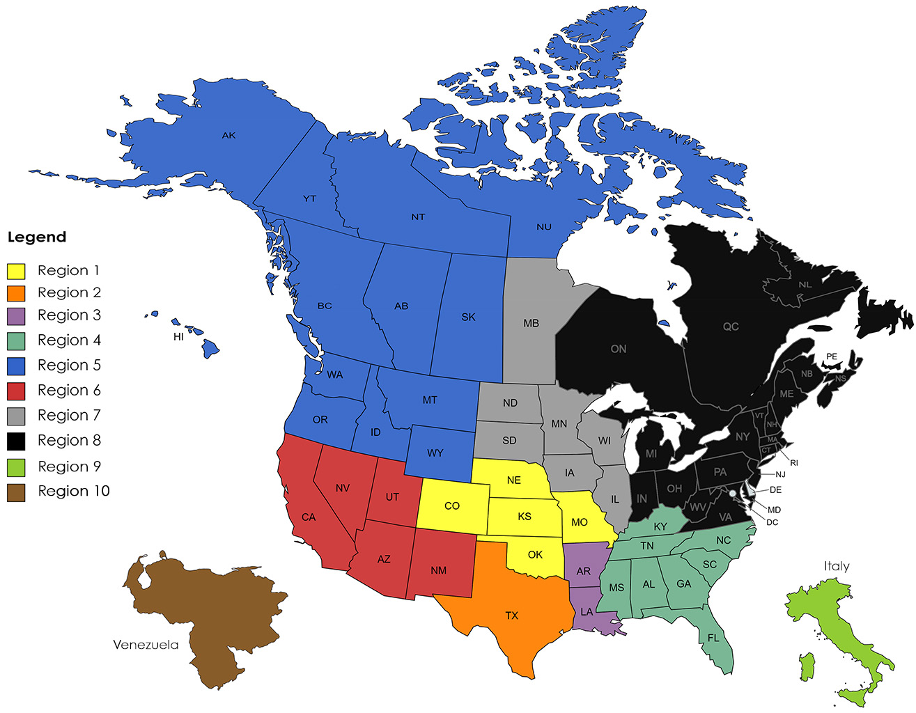 USTPA Region Map